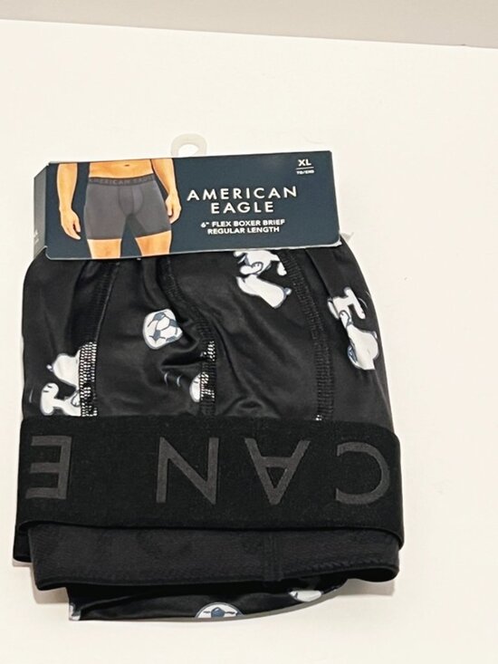 Other - American Eagle Men XL 6" Flex Boxer Briefs Snoopy Peanuts Navy NWT Lot of 3